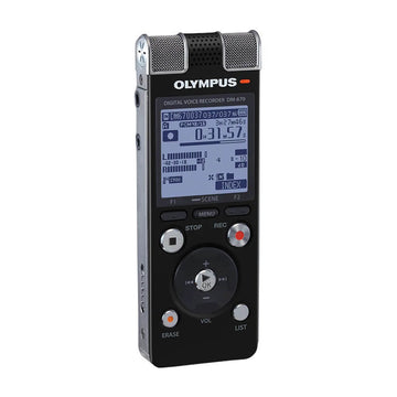 Olympus DM-670 Digital Voice Recorder 8GB Built-in & USB MiroSD Slot Audio Recorder (Container Amazon Product Without Box) - Imported from UK
